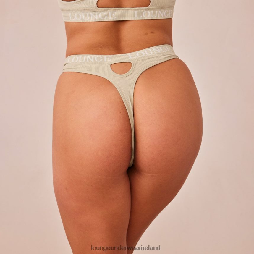 Lounge Underwear Women Seamless Thong F2H42Z389 Olive