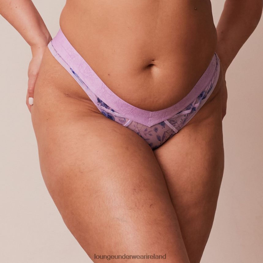 Lounge Underwear Women Floral Mesh Thong F2H42Z294 Lilac