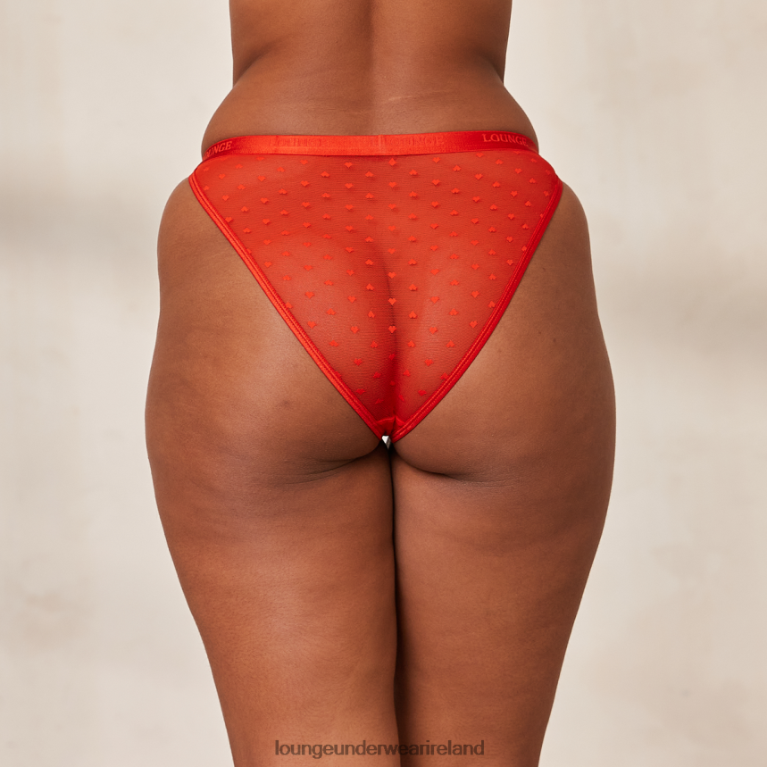 Lounge Underwear Women Love Heart Mesh Triangle Briefs F2H42Z310 Red