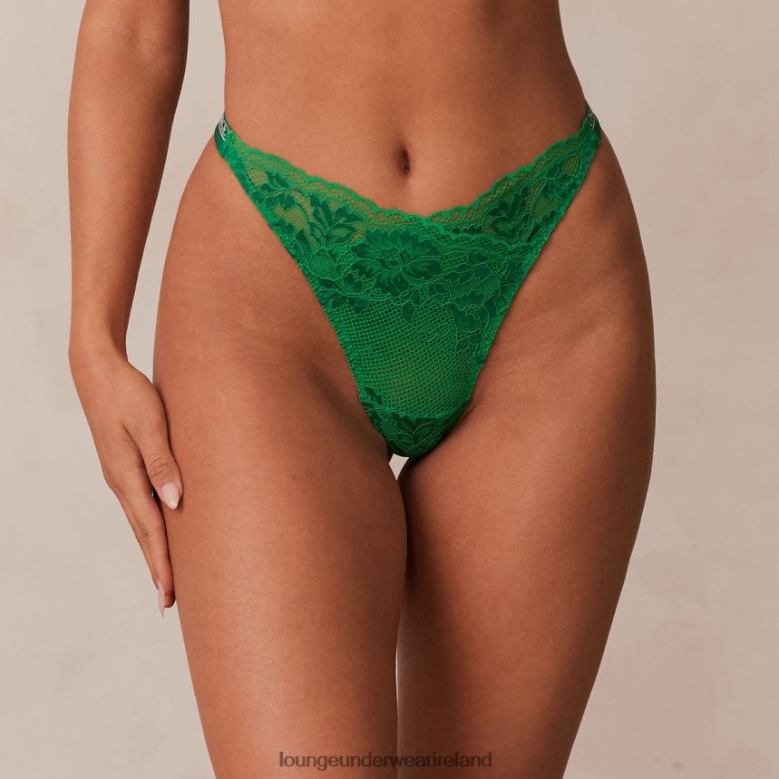 Lounge Underwear Women Luxe Thong F2H42Z658 Emerald