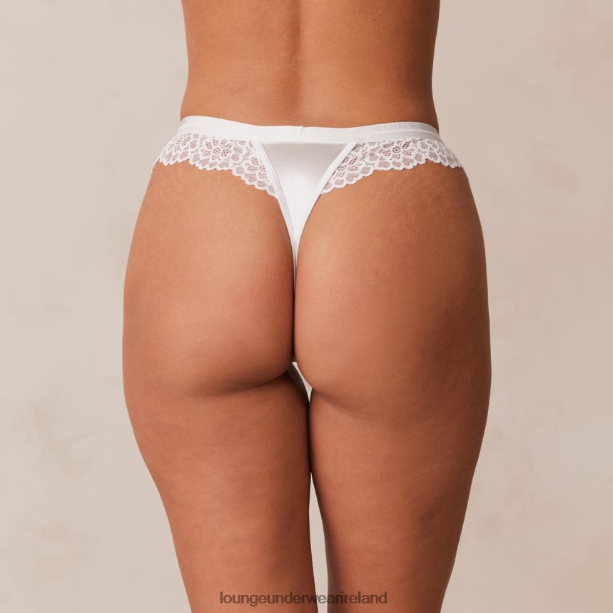 Lounge Underwear Women Silk Thong F2H42Z641 White