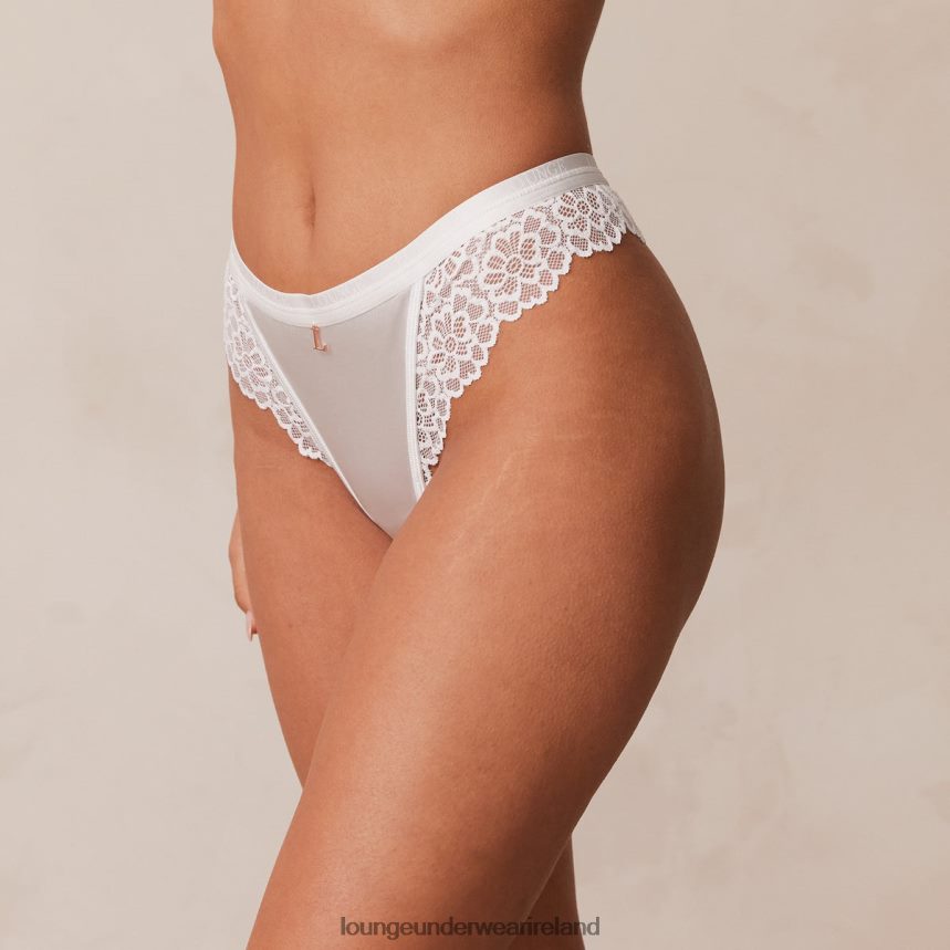 Lounge Underwear Women Silk Thong F2H42Z641 White