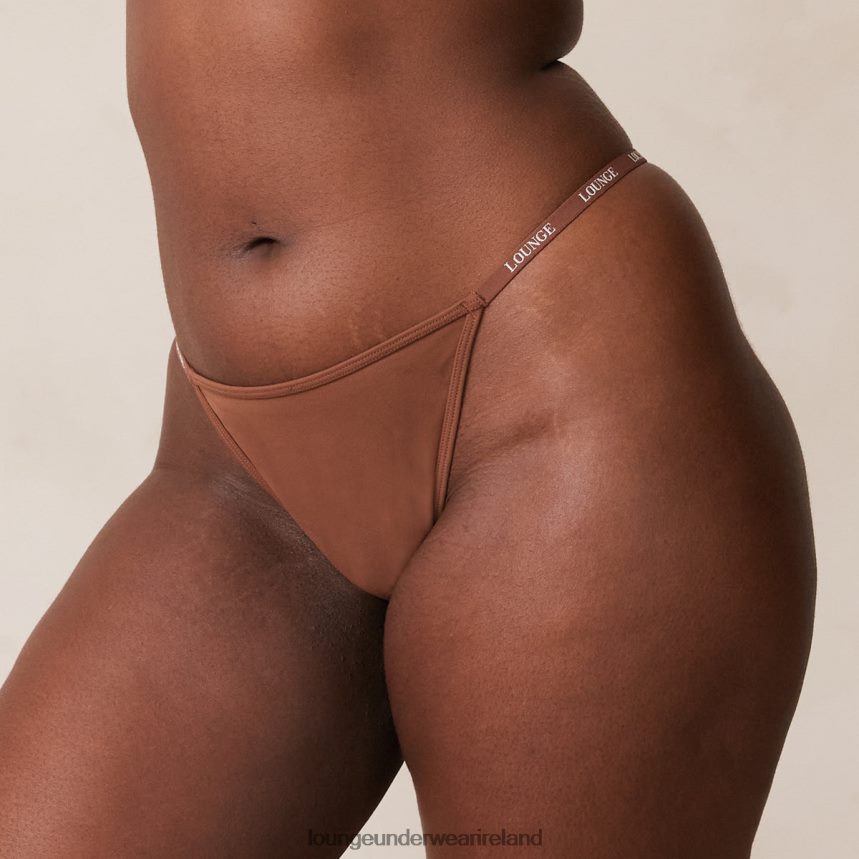 Lounge Underwear Women Smooth Classic Thong F2H42Z555 Chestnut