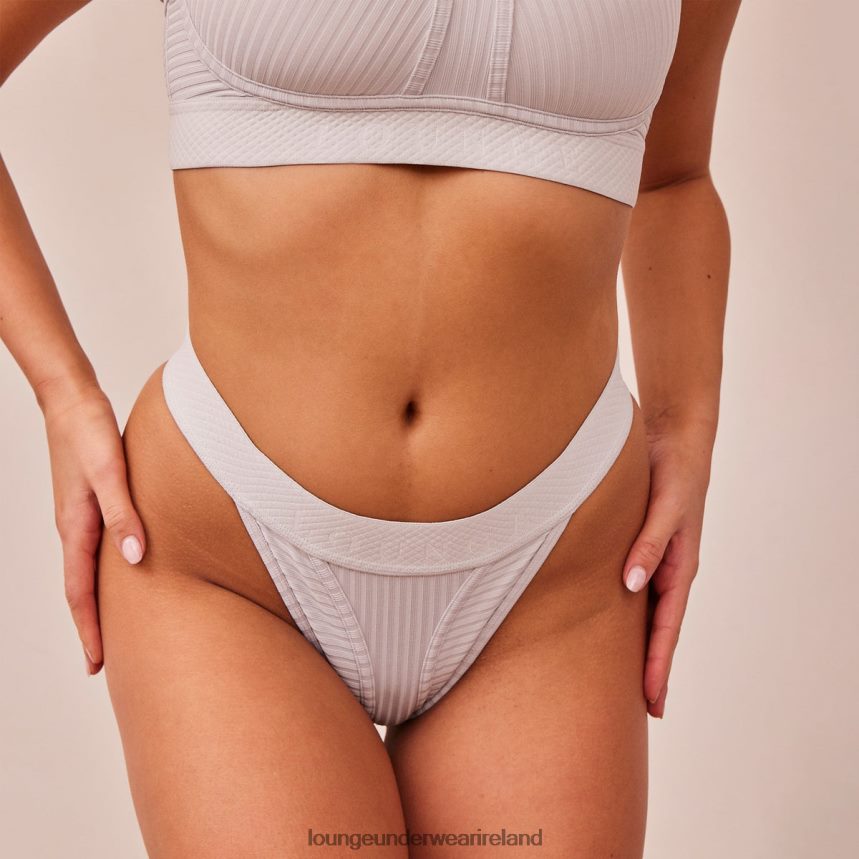 Lounge Underwear Women Bare Bra & Thong Set F2H42Z177 Grey