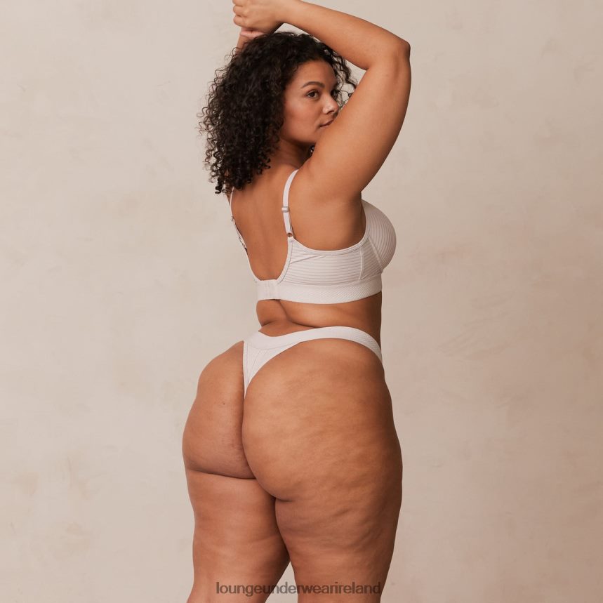 Lounge Underwear Women Bare Bra & Thong Set F2H42Z178 Cream