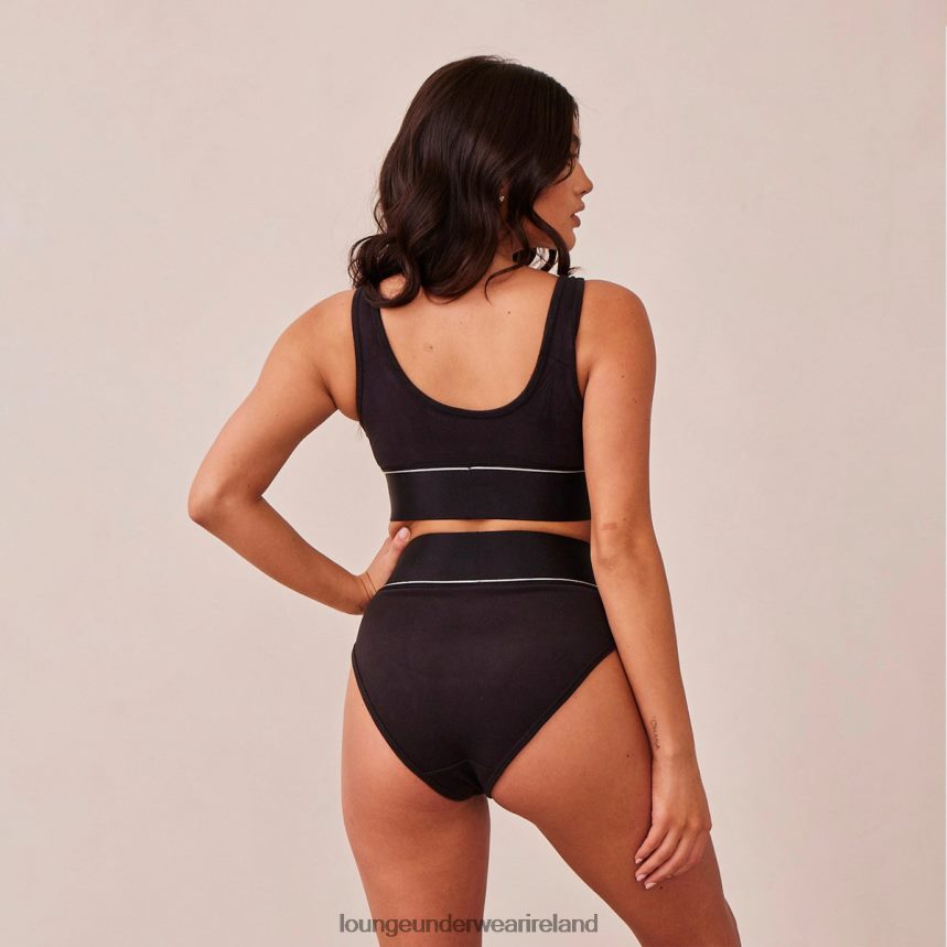 Lounge Underwear Women Bralette & Briefs Set F2H42Z232 Black