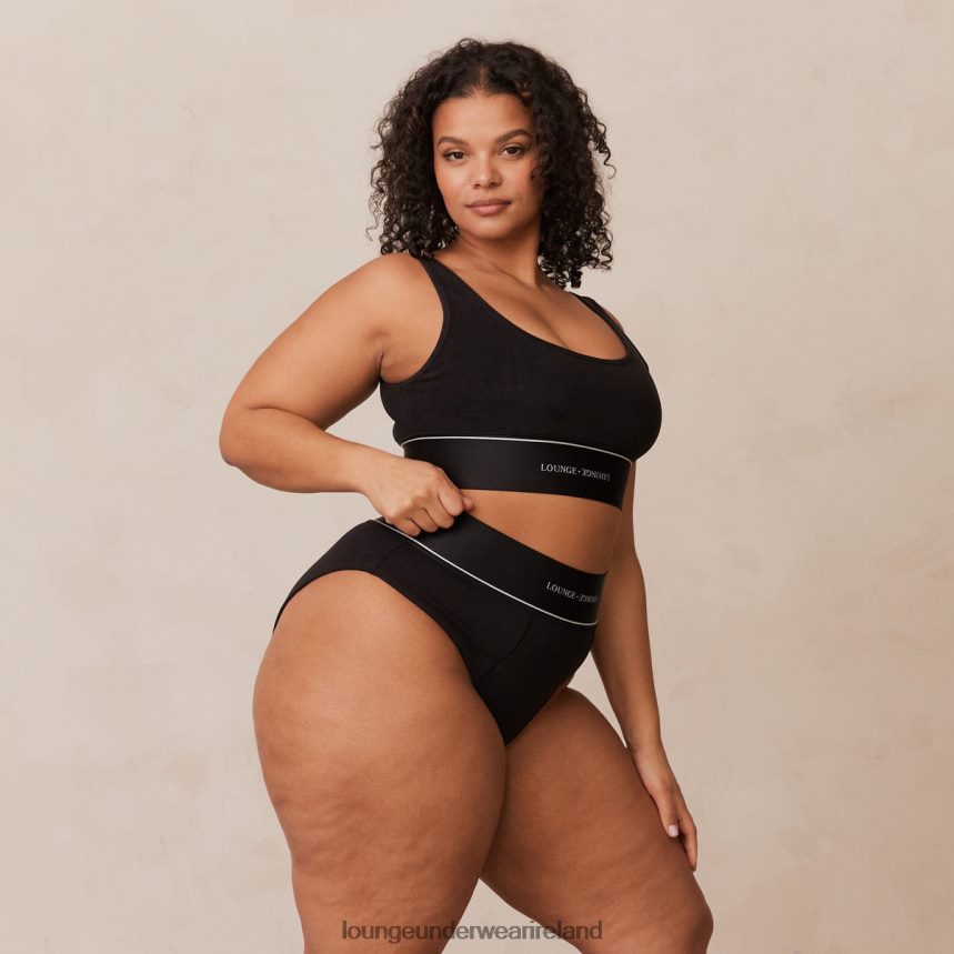 Lounge Underwear Women Bralette & Briefs Set F2H42Z232 Black