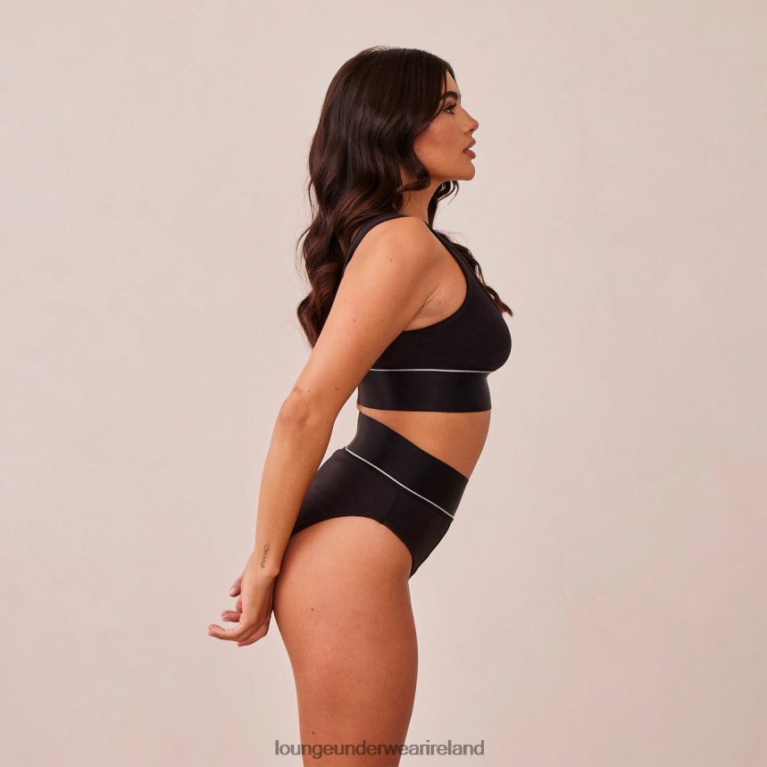 Lounge Underwear Women Bralette & Briefs Set F2H42Z232 Black