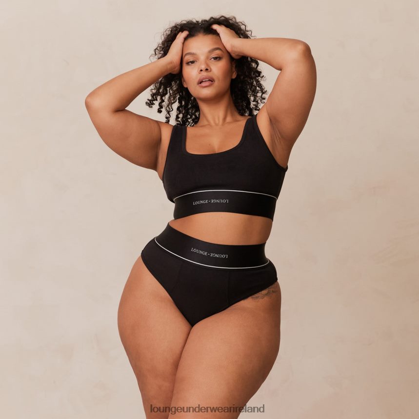 Lounge Underwear Women Bralette & Briefs Set F2H42Z232 Black