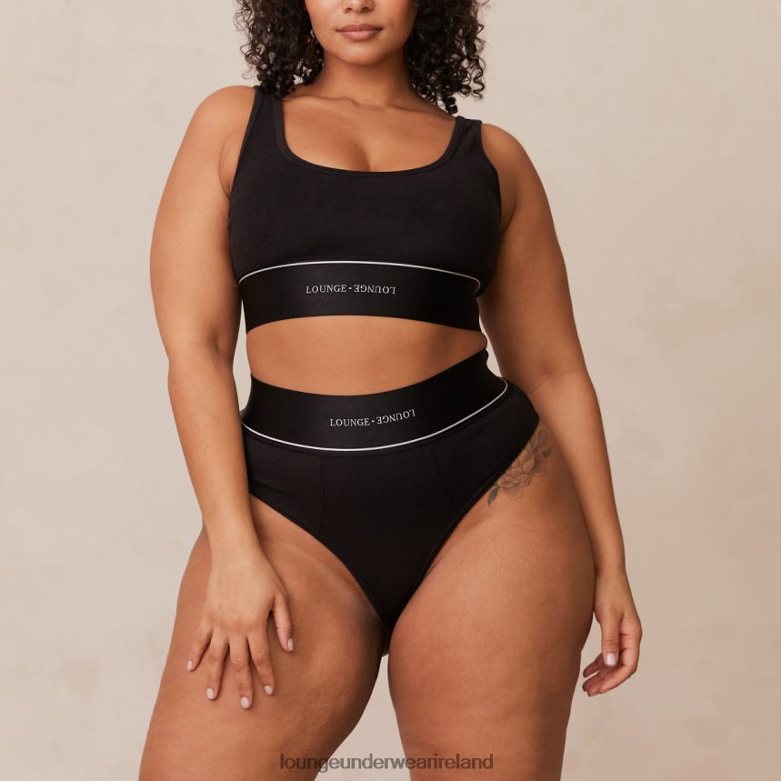 Lounge Underwear Women Bralette & Briefs Set F2H42Z232 Black