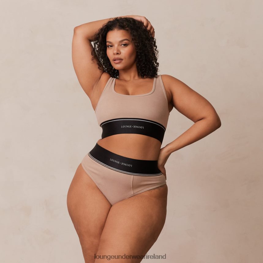 Lounge Underwear Women Bralette & Briefs Set F2H42Z237 Mink