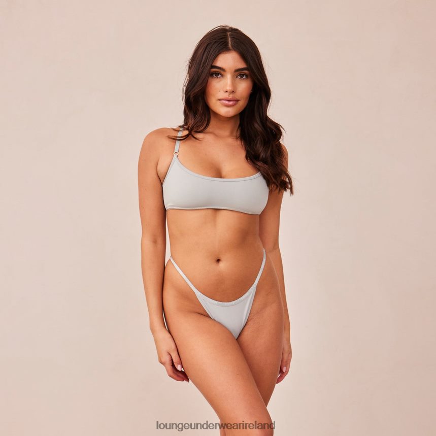 Lounge Underwear Women Essential Bralette & Thong/Briefs Set F2H42Z181 Sage