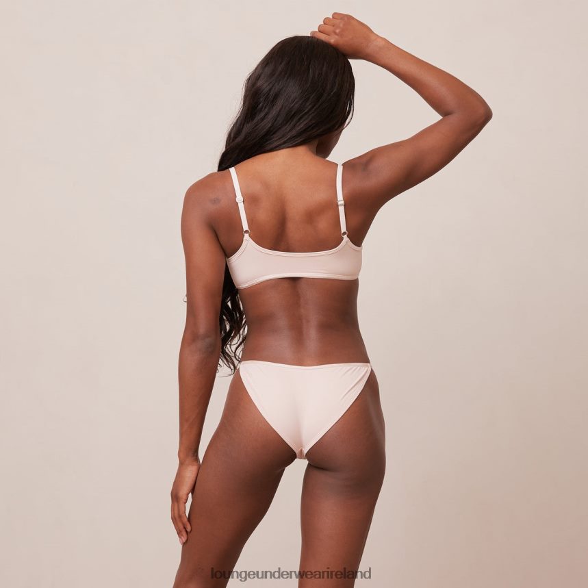 Lounge Underwear Women Essential Bralette & Thong/Briefs Set F2H42Z182 Rose Pink