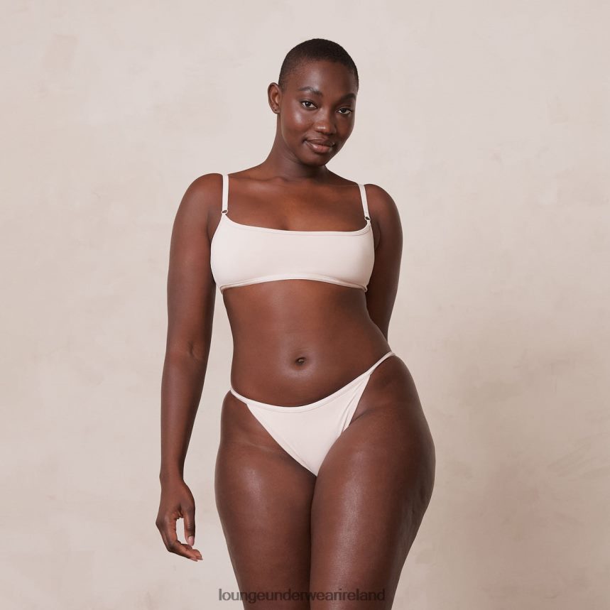 Lounge Underwear Women Essential Bralette & Thong/Briefs Set F2H42Z182 Rose Pink