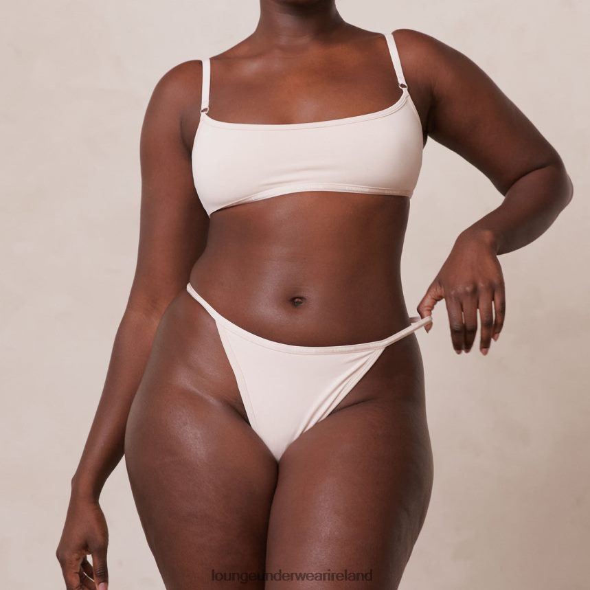 Lounge Underwear Women Essential Bralette & Thong/Briefs Set F2H42Z182 Rose Pink