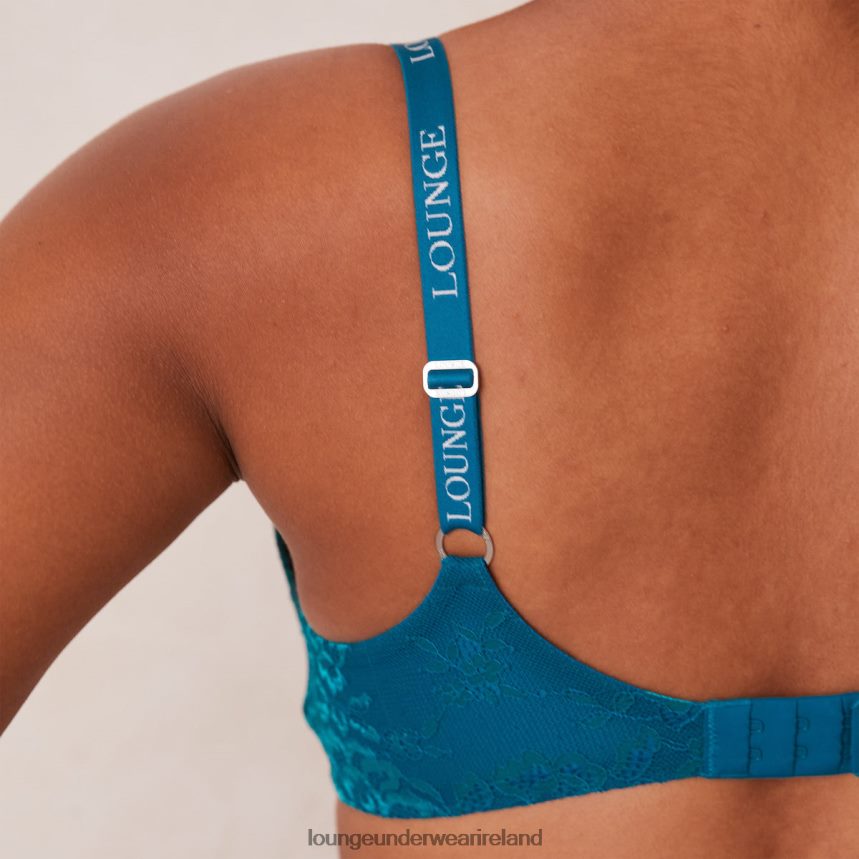 Lounge Underwear Women Lace Magic Bra & Thong Set F2H42Z210 Turquoise