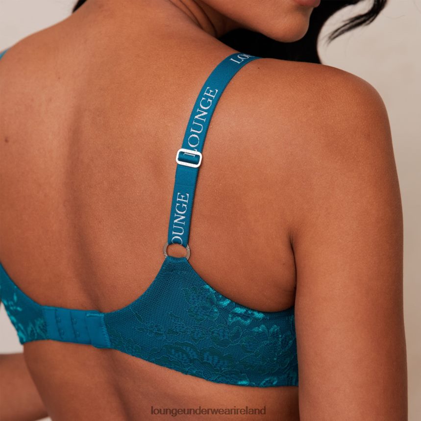 Lounge Underwear Women Lace Magic Bra & Thong Set F2H42Z210 Turquoise