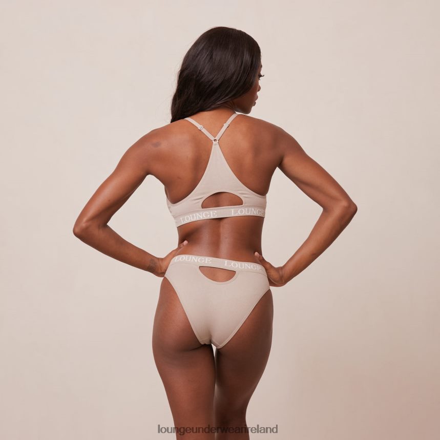 Lounge Underwear Women Seamless Bra & Thong/Briefs Set F2H42Z190 Mink