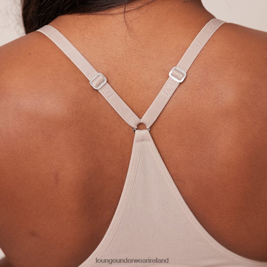 Lounge Underwear Women Seamless Bra & Thong/Briefs Set F2H42Z190 Mink