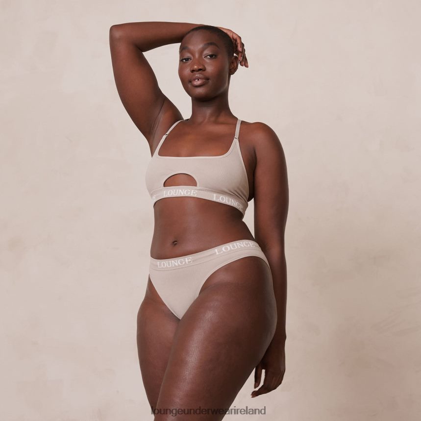 Lounge Underwear Women Seamless Bra & Thong/Briefs Set F2H42Z190 Mink