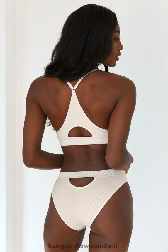 Lounge Underwear Women Seamless Bra & Thong/Briefs Set F2H42Z191 Oatmeal