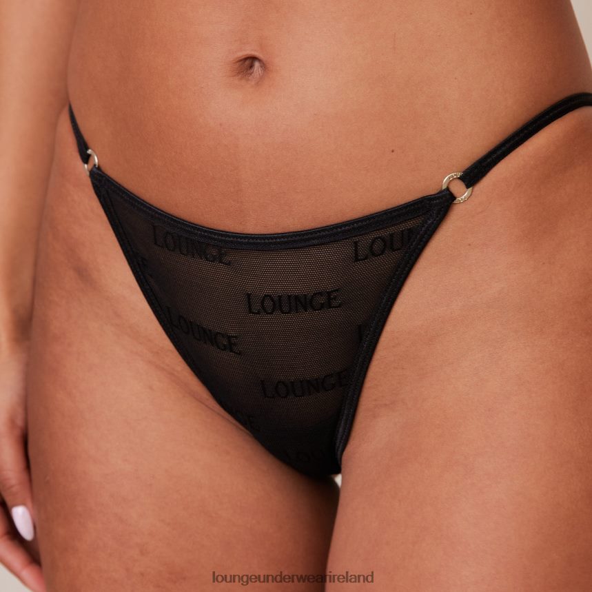 Lounge Underwear Women Bold Mesh Thong F2H42Z714 Black
