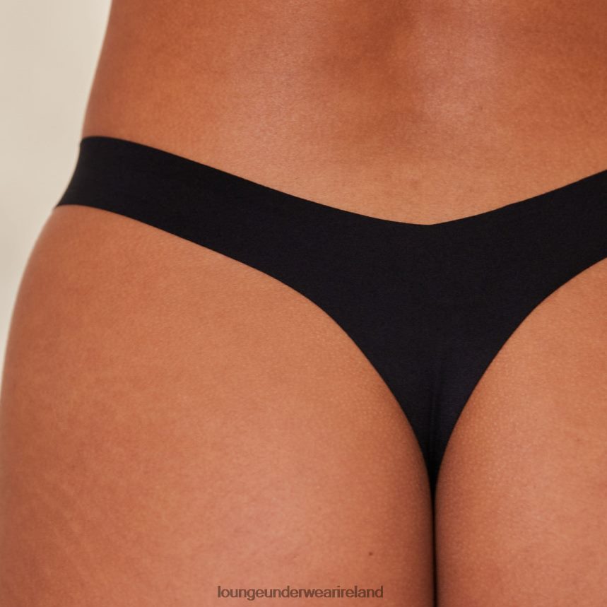 Lounge Underwear Women Seamless No Show Thong x2 F2H42Z719 Black
