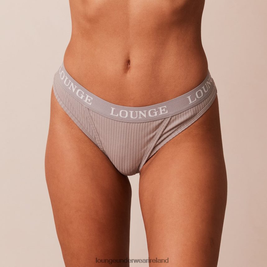 Lounge Underwear Women Ultra Comfort Ribbed Thong F2H42Z731 Grey