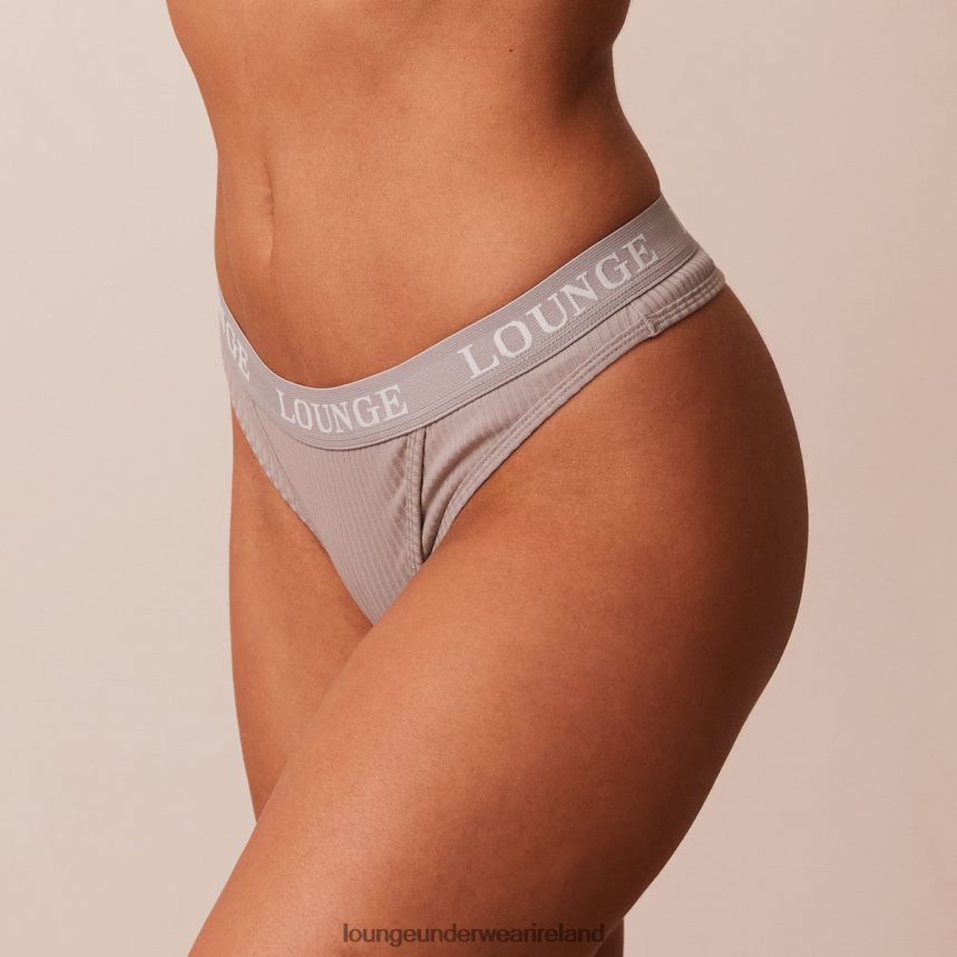 Lounge Underwear Women Ultra Comfort Ribbed Thong F2H42Z731 Grey