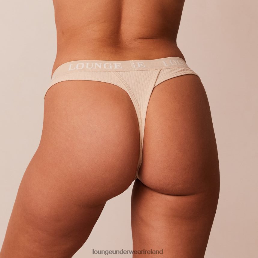 Lounge Underwear Women Ultra Comfort Ribbed Thong F2H42Z740 Latte