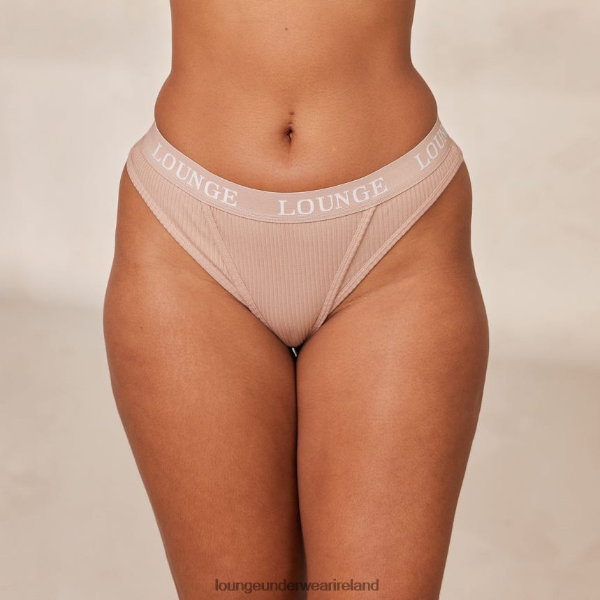 Lounge Underwear Women Ultra Comfort Ribbed Thong F2H42Z746 Taupe